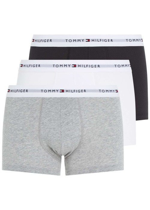 Lot de 3 Boxers trunks en coton biologique mélangé multicolores unis