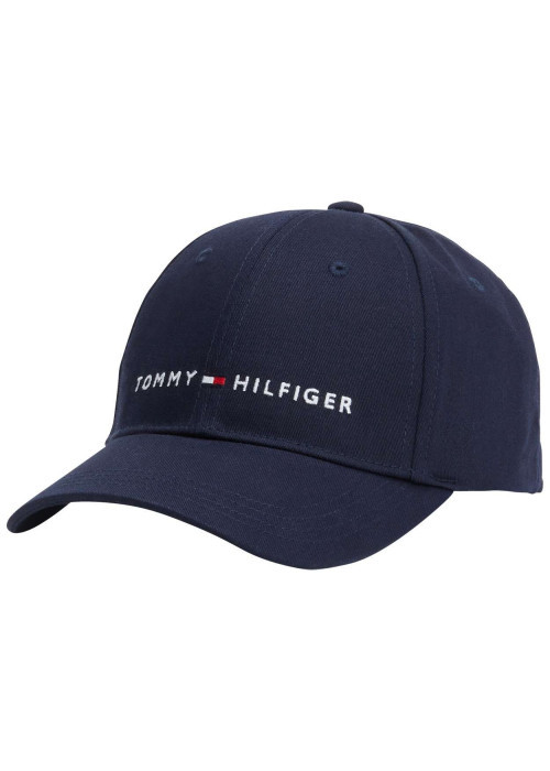 Casquette en coton biologique marine unie avec une coupe strapback