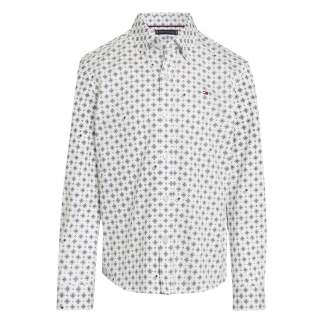 Chemise en coton blanche imprimée avec une...