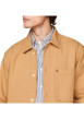 Thumbnail Surchemise en coton camel unie avec une coupe droite et un col français - Image 3