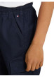 Thumbnail Pantalon Cargo en coton marine uni avec une coupe regular fit - Image 3