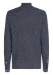 Thumbnail Chemise en coton marine à petits pois avec une coupe ajustée et un col français - Image 2