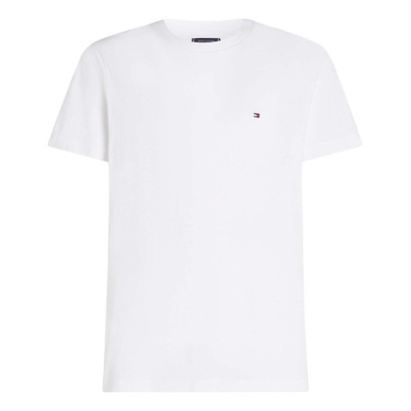 T-shirt en coton blanc uni avec une coupe...