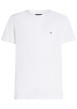 Thumbnail T-shirt en coton blanc uni avec une coupe droite et un col rond
