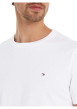 Thumbnail T-shirt en coton blanc uni avec une coupe droite et un col rond - Image 3