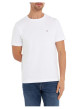 Thumbnail T-shirt en coton blanc uni avec une coupe droite et un col rond - Image 4