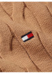 Thumbnail Pull en coton camel uni avec une coupe droite et un col camionneur boutonné - Image 3