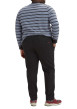 Thumbnail Pantalon Chino en coton noir uni avec une coupe droite et 4 poches - Image 2