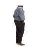 Thumbnail Pantalon Chino en coton noir uni avec une coupe droite et 4 poches - Image 3