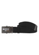 Thumbnail Ceinture noire unie avec nom de la marque sur la boucle de fermeture