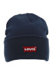Thumbnail Bonnet marine uni avec nom de la marque sur l'avant et revers