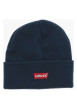 Thumbnail Bonnet marine uni avec nom de la marque sur l'avant et revers - Image 2