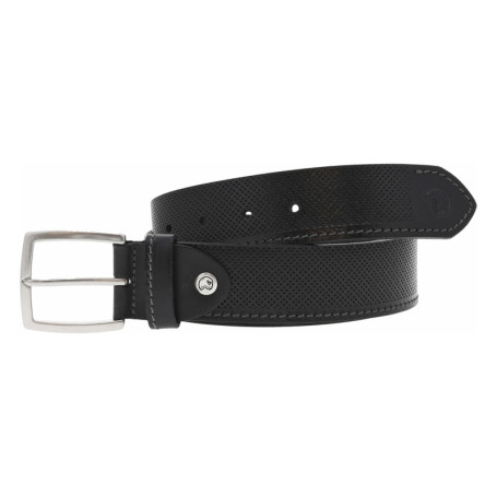 Ceinture en cuir noire unie avec des petits...