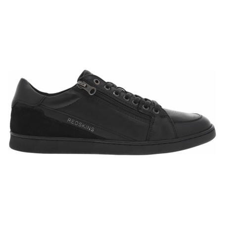 Sneakers en cuir noires plates avec fermeture...