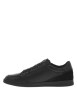 Thumbnail Sneakers en cuir noires plates avec fermeture zippée et lacets plats enduits - Image 2