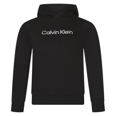 Sweat en coton noir uni avec une coupe droite...