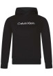 Thumbnail Sweat en coton noir uni avec une coupe droite et le nom de la marque au centre