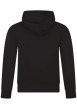 Thumbnail Sweat en coton noir uni avec une coupe droite et le nom de la marque au centre - Image 2