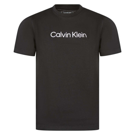 T-shirt en coton noir uni avec une coupe...