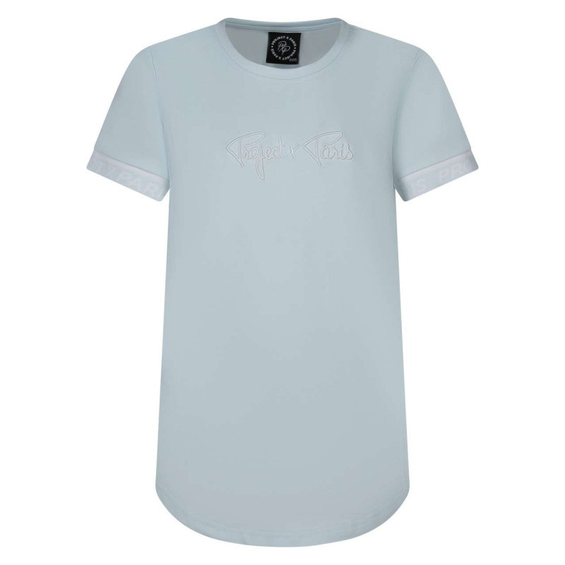 Project X - T-shirt En Coton Mélangé Marine Uni Avec Manches élastiquées Et Broderie - Marine Project X - T-shirt En Coton Mélangé Marine Uni Avec Manches élastiquées Et Broderie - Marine