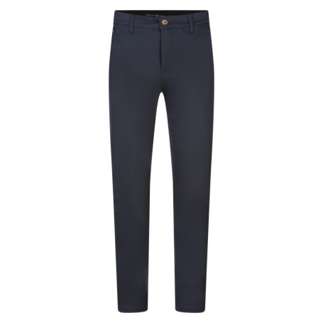 Pantalon marine uni avec une coupe droite et...