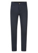 Thumbnail Pantalon marine uni avec une coupe droite et des passants pour ceinture
