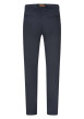 Thumbnail Pantalon marine uni avec une coupe droite et des passants pour ceinture - Image 2
