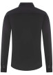 Thumbnail Chemise noire unie coupe slim fit col américain et à manches longues - Image 2