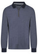 Thumbnail Polo indigo maille piquée avec un col zippé et à manches longues