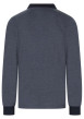 Thumbnail Polo indigo maille piquée avec un col zippé et à manches longues - Image 2