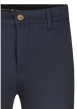 Thumbnail Pantalon marine uni avec une coupe droite et des passants pour ceinture - Image 3