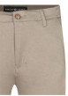 Thumbnail Pantalon beige uni avec une coupe droite et des passants pour ceinture - Image 3