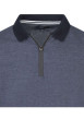 Thumbnail Polo indigo maille piquée avec un col zippé et à manches longues - Image 3