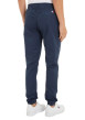 Thumbnail Pantalon de jogging en coton biologique bleu marine uni à coupe slim - Image 2