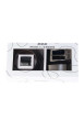Thumbnail Ceinture en coton noire unie avec un passant rectangle argenté - Image 3
