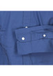 Thumbnail Chemise en coton marine unie avec une coupe droite et un col français - Image 3