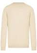Thumbnail Pull beige uni avec une coupe droite à col rond et logo iconique - Image 2
