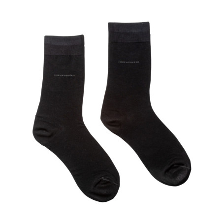 Chaussettes hautes noires unies avec nom de la...