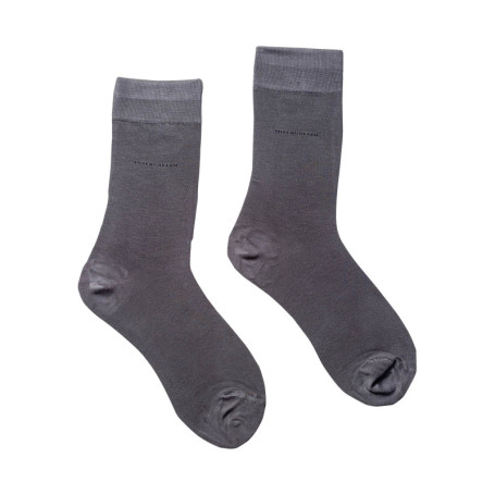 Chaussettes hautes grises unies avec nom de la...