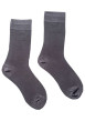 Thumbnail Chaussettes hautes grises unies avec nom de la marque en noir
