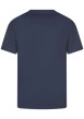 Thumbnail T-shirt en coton marine uni avec une coupe droite à col rond et logo - Image 2