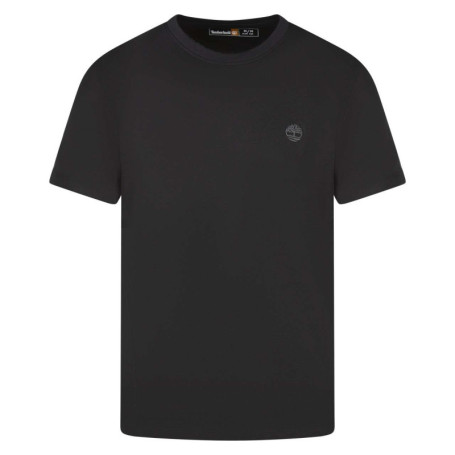 T-shirt en coton noir uni avec logo iconique et...