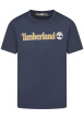 Thumbnail T-shirt en coton marine uni avec nom iconique et une coupe droite