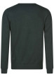 Thumbnail Pull vert uni avec une coupe droite et un col rond au nom de la marque - Image 2