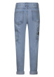 Thumbnail Jean en coton stone avec une coupe droite et un patch au nom de la marque - Image 2