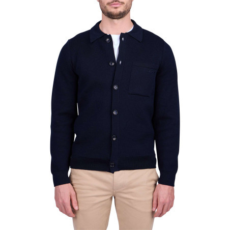 Gilet Mise au Green avec manches longues et col montant  indigo