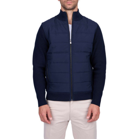 Gilet en coton biologique indigo uni avec un...