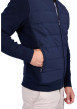 Thumbnail Gilet en coton biologique indigo uni avec un col montant et une coupe droite - Image 3