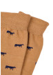 Thumbnail Chaussettes hautes en coton beige imprimées du logo de la marque - Image 3