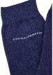 Thumbnail Chaussettes hautes en coton marine unies avec nom de la marque - Image 2